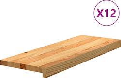 Vidaxl Treppenmatten 12 Stück Hellbraun 70x30x2...