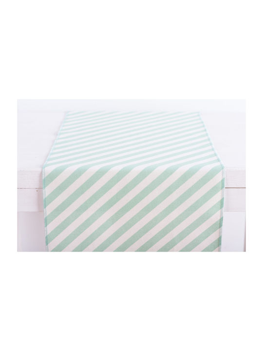 Runner Diagonal Stripe Mint Beauty Home