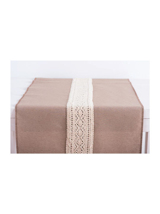 Ραννερ Υφασμα Δαντελα 45cm Εκρού Beauty Home