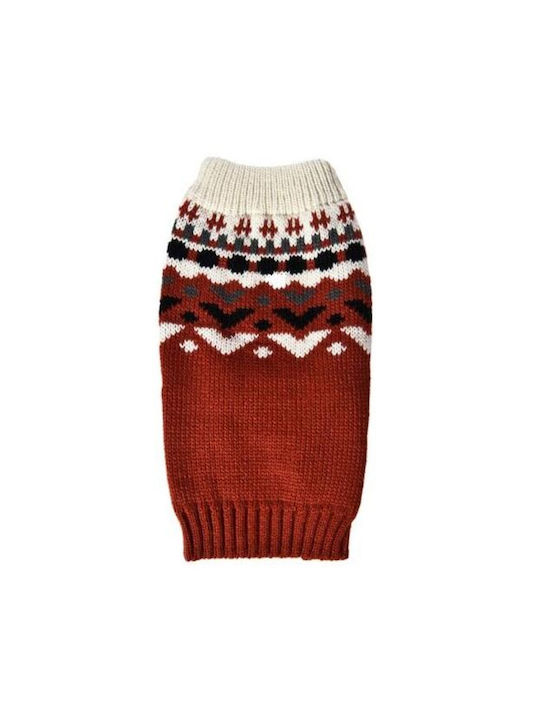Pulover pentru câini Petcamelot, tricotat, culoare roșie, 20cm