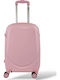 Playbags Βαλίτσα Ταξιδίου Καμπίνας Σκληρή Ροζ με 4 Ρόδες Ύψους 55εκ.