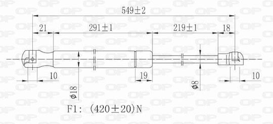 Open Parts Удар в багажника за Citroen C3 Picasso