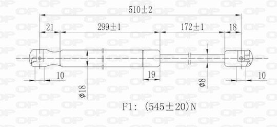 Open Parts Kofferraum-Schock für Toyota Corolla Verso