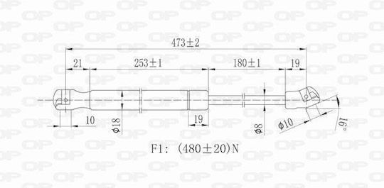 Open Parts Kofferraum-Schock für Lancia Musa
