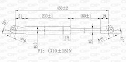 Open Parts Trunk Shock for Ford Ka