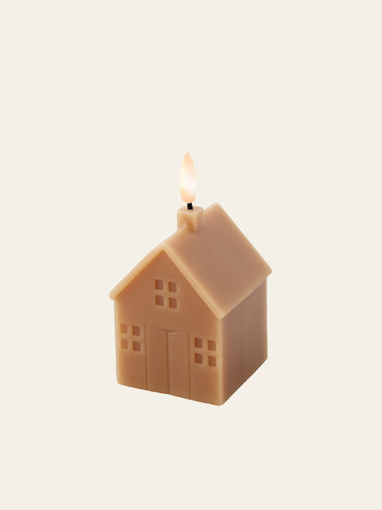 Beauty Home Weihnachtskerze Braune Haus 11,5x6cm