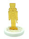 Makwedding Nutcracker de Crăciun Auriu Înălțime 10cm.