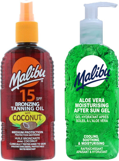 Malibu Set Cu After Sun SPF15 2 Bucăți