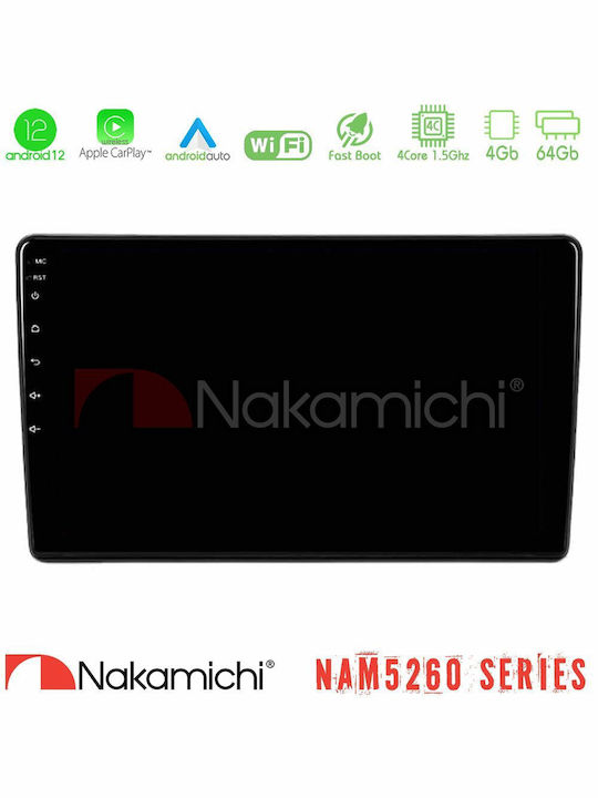 Nakamichi Auto-Audiosystem für Alfa Romeo Brera / Spinne 2004-2011 (Bluetooth/USB/AUX/WiFi/GPS/Apple-Carplay/Android-Auto) mit Touchscreen 9"