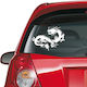 Car Sticker Dragon 02 Red