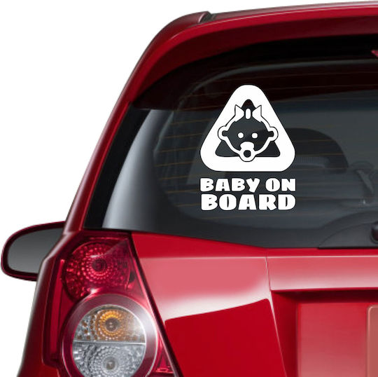 Αυτοκόλλητο Αυτοκινήτου Baby On Board 6 Πορτοκαλί