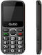 Qubo X-230BKC Dual SIM Мобилен Телефон с Големи Бутони Черен