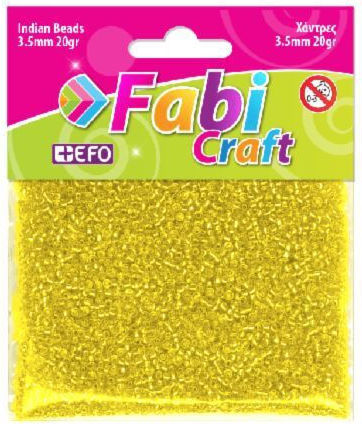 Fabi Χάντρα Χειροτεχνίας Κίτρινη 3.5mm 20gr