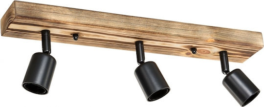 GloboStar Triplu Spot cu Soclu E27 în Culoare Negru