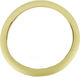 Car Steering Wheel Cover Leather Beige with Beige Stitching