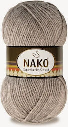 Strickgarn Halb Wolle Nako Superlambs Special 23131 Beige 100g-200m 49% Wolle-51% Acryl