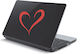 Laptop Sticker White Heart