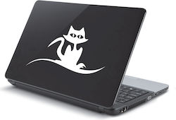 Αυτοκόλλητο Laptop Γάτα Πράσινο