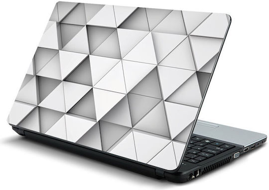Laptop-Aufkleber Weiße Dreiecke 13'' 32,5cm x 22,5cm