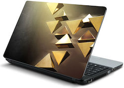Laptop-Aufkleber Goldene Dreiecke 15,4" 35cm x ...