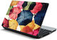 Laptop-Aufkleber Bunte Regenschirme 15,6" 37cm ...