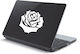 Autocolant Laptop Trandafir Argintiu