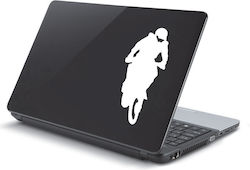 Laptop-Aufkleber Motocross Grün