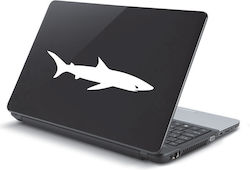 Αυτοκόλλητο Laptop Καρχαρίας Άσπρο