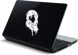 Autocolant Laptop Căști 2 Portocaliu