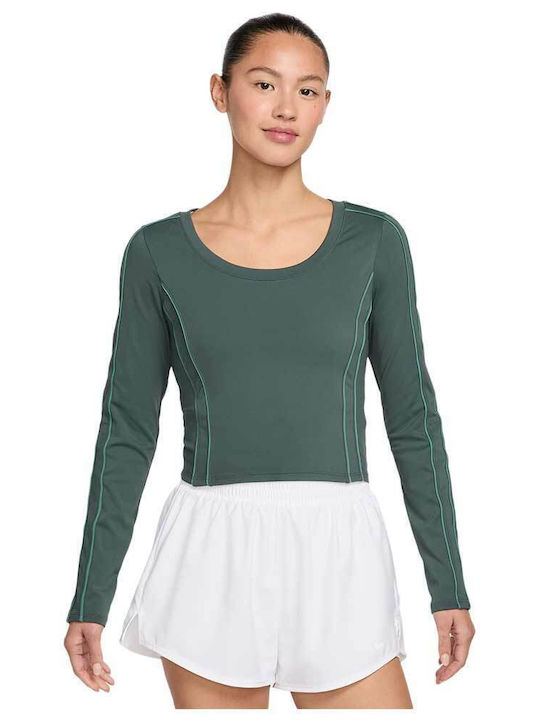 Nike One Women's Athletic Crop Top Long Sleeve ...