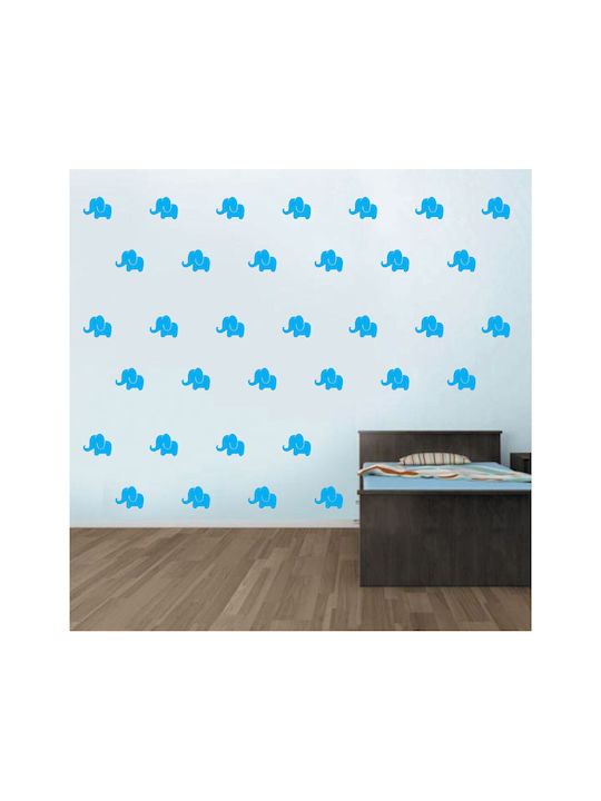 Mini Set Αυτοκόλλητα Τοίχου Ελεφαντάκια Άσπρο