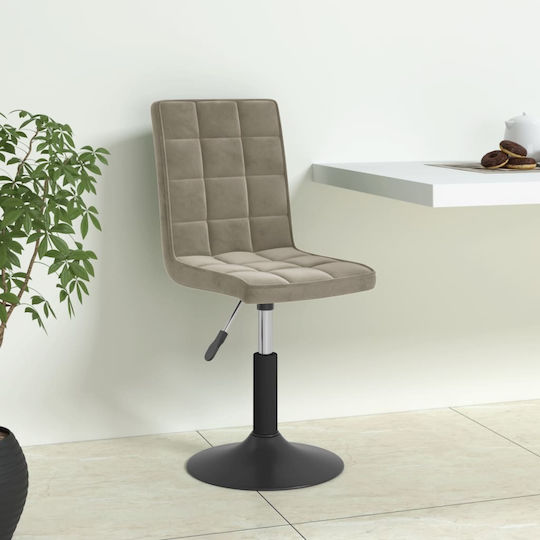 Taburete Bar Cu Spătar Și Înălțime Reglabilă Gri 6 Buc 40x52x102.5-117.5cm