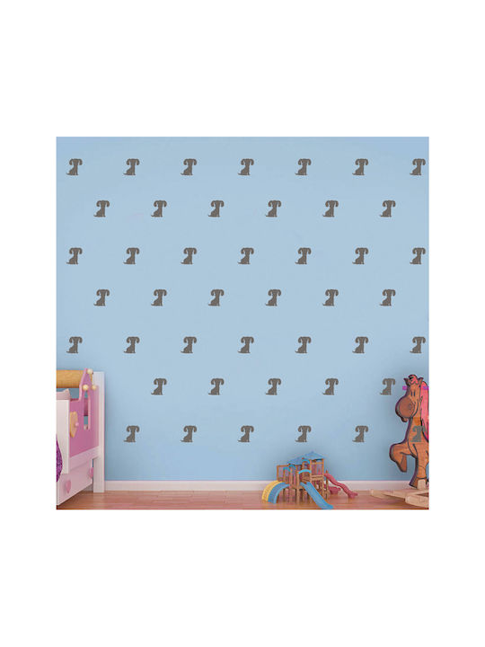 Set Mini Autocolante de Perete Căţeluşi Maro