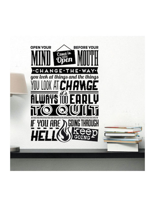 Декоративен Стикер За Стена Open Your Mind 1 Бр...