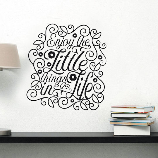 Διακοσμητικό Αυτοκόλλητο Τοίχου Enjoy The Little Things 1τμχ Orafol