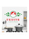 Decorative Wall Sticker Fresh Fruits 1 Piece 50x31cm Orafol