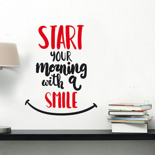 Dekorativer Aufkleber Wand Start With A Smile - Wie Auf Dem Bild 1Stück 50x63cm Orafol