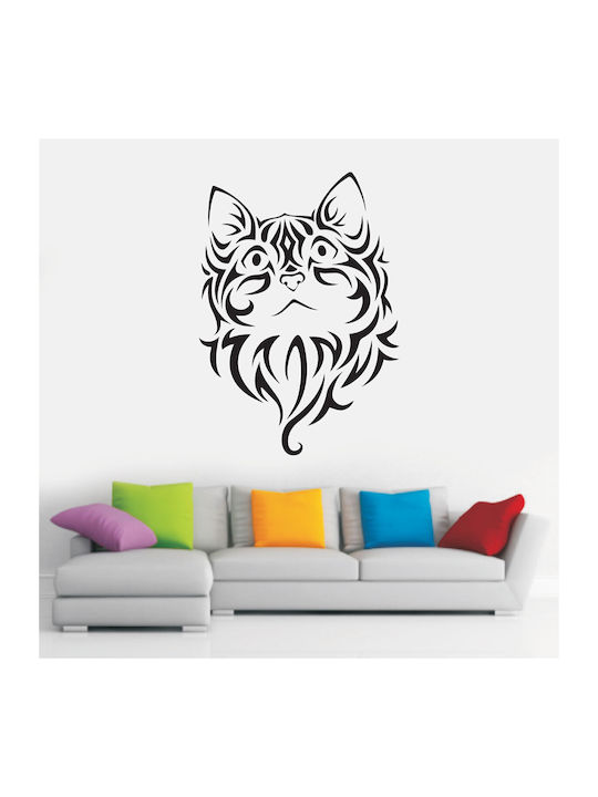 Decorative Sticker Wall Tribal Cat - Reverse Di...