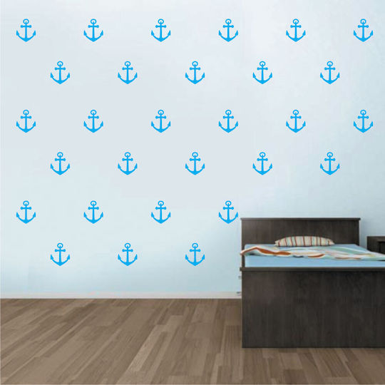 Autocolant Decorativ Perete Ancore Ca În Imagine 1buc Orafol