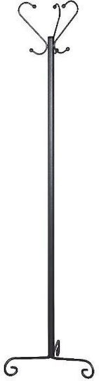 KS Kouppas Freistehender Kleiderständer Metallisch Schwarz 30x30x175cm
