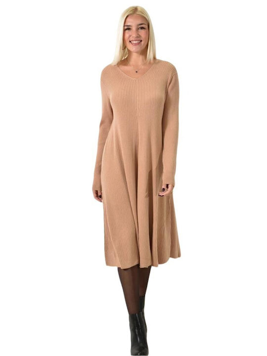 Potre Knitted Dress All Day Beige