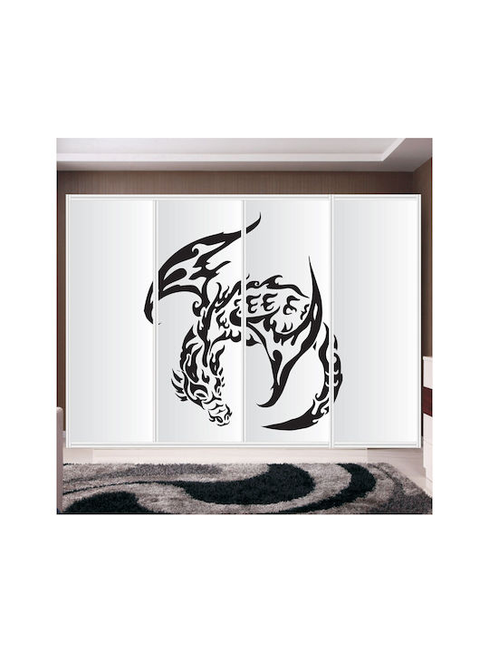 Dragon Wardrobe Sticker White