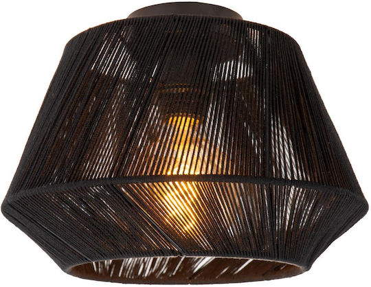 Lucide Lightning Flush Plafonieră de Tavan Neagră cu Soclu E27