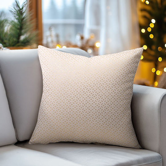 Beauty Home Christmas Decorative Square Pillowcase Beige 45x45cm