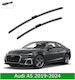 Front Wiper Blade Set Audi A5 2019-2024 600mm 500mm Bosch Aerotwin 3398000059 24" & 20" 2 Pieces