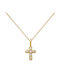 Margaritari Gold Kreuz 14K mit Kette