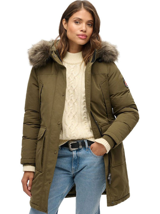 Superdry 'everest' Faux Μακρύ Γυναικείο Μπουφάν...
