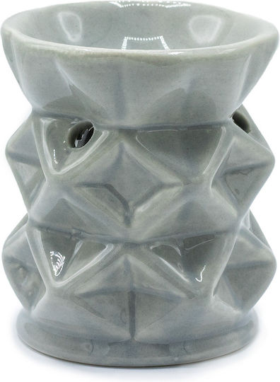 Parfumier Ceramic Cu Design Geometric În Culoare Gri Geometric 9cm
