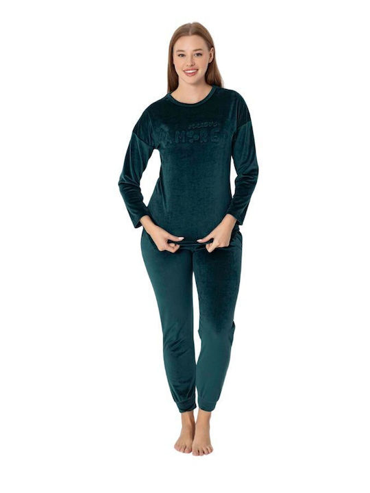 Pijamangel Winter Women's Pyjama Set Dark Green