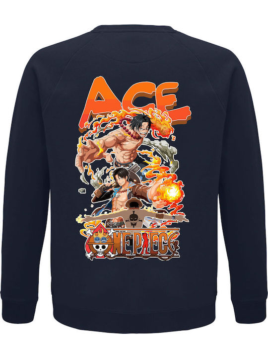 kirikoko Детски Суичър Тъмносин Ace One Piece A...